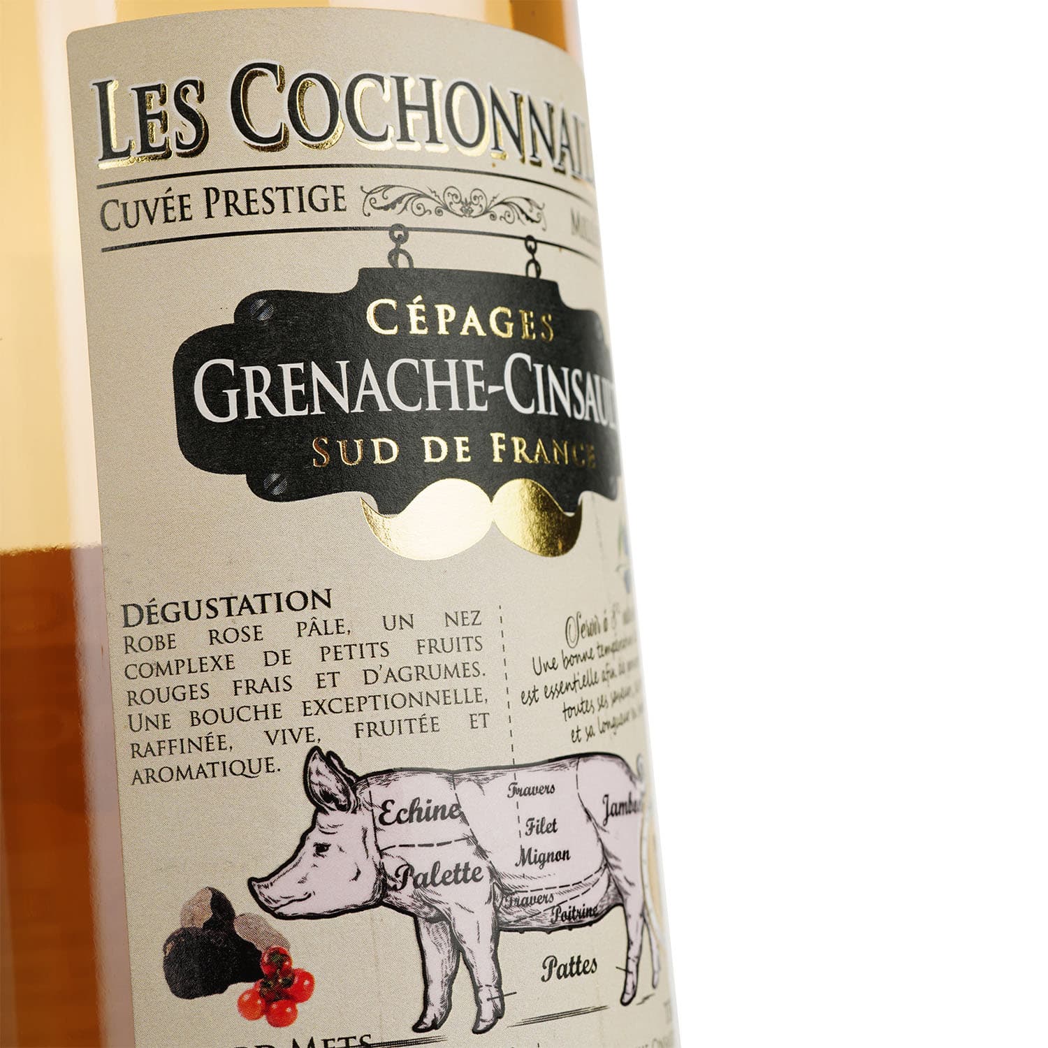 Вино Les Cochonnailles Grenache Cinsault IGP Pays D'Oc, рожеве, сухе, 0,75 л
