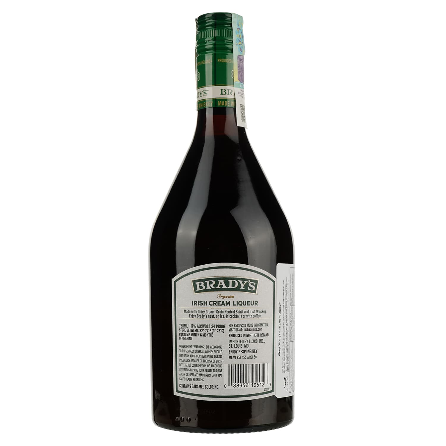 Лікер Luxco Bradys Irish Cream Liqueur 17% 0.75 л