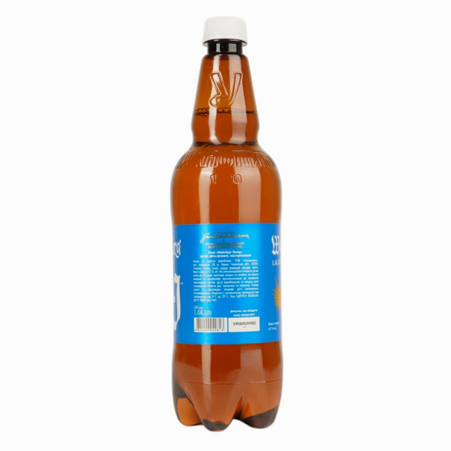 Пиво Waissburg Lager світле, 4,7%, 1 л (459005)