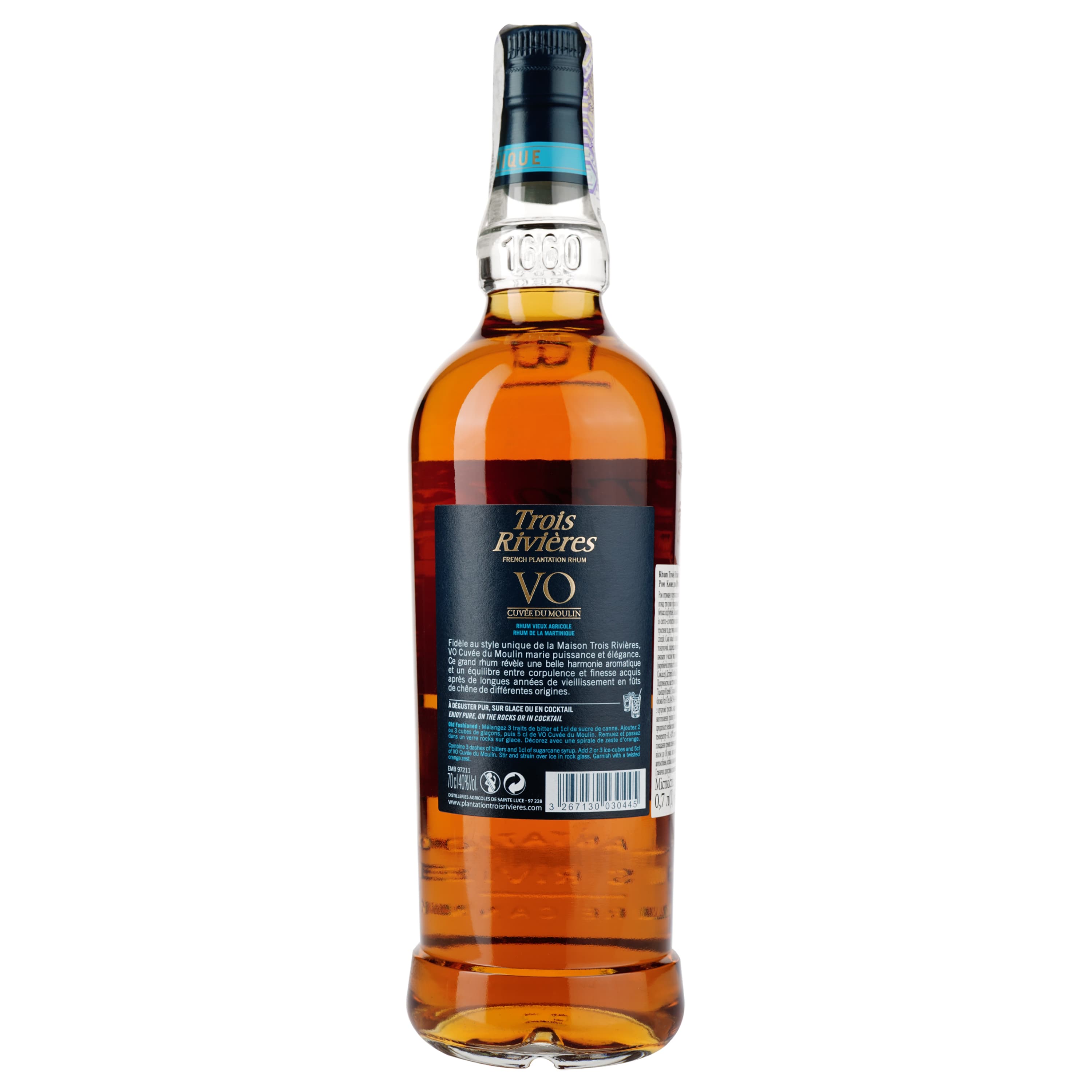 Ром Trios Rivieres Cuvee de Moulin, у подарунковій упаковці, 40%, 0,7 л