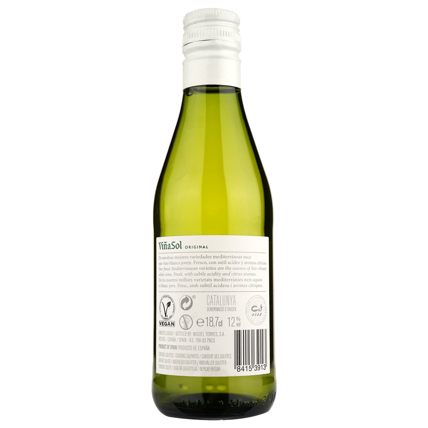 Вино Torres Vina Sol, біле, сухе, 0,187 л